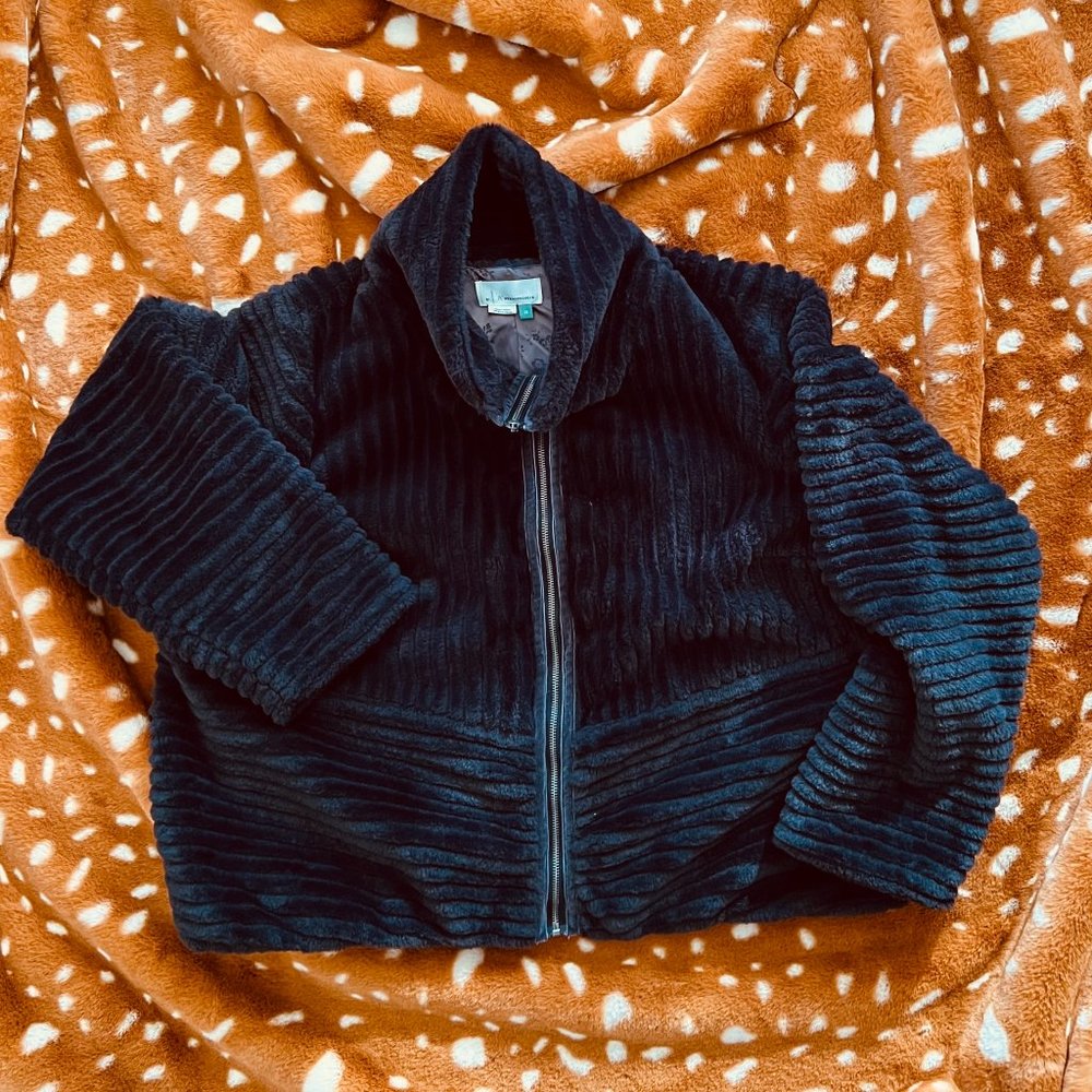 Anthropologie Natasha Faux Fur Cropped Jacket  - Plus Size